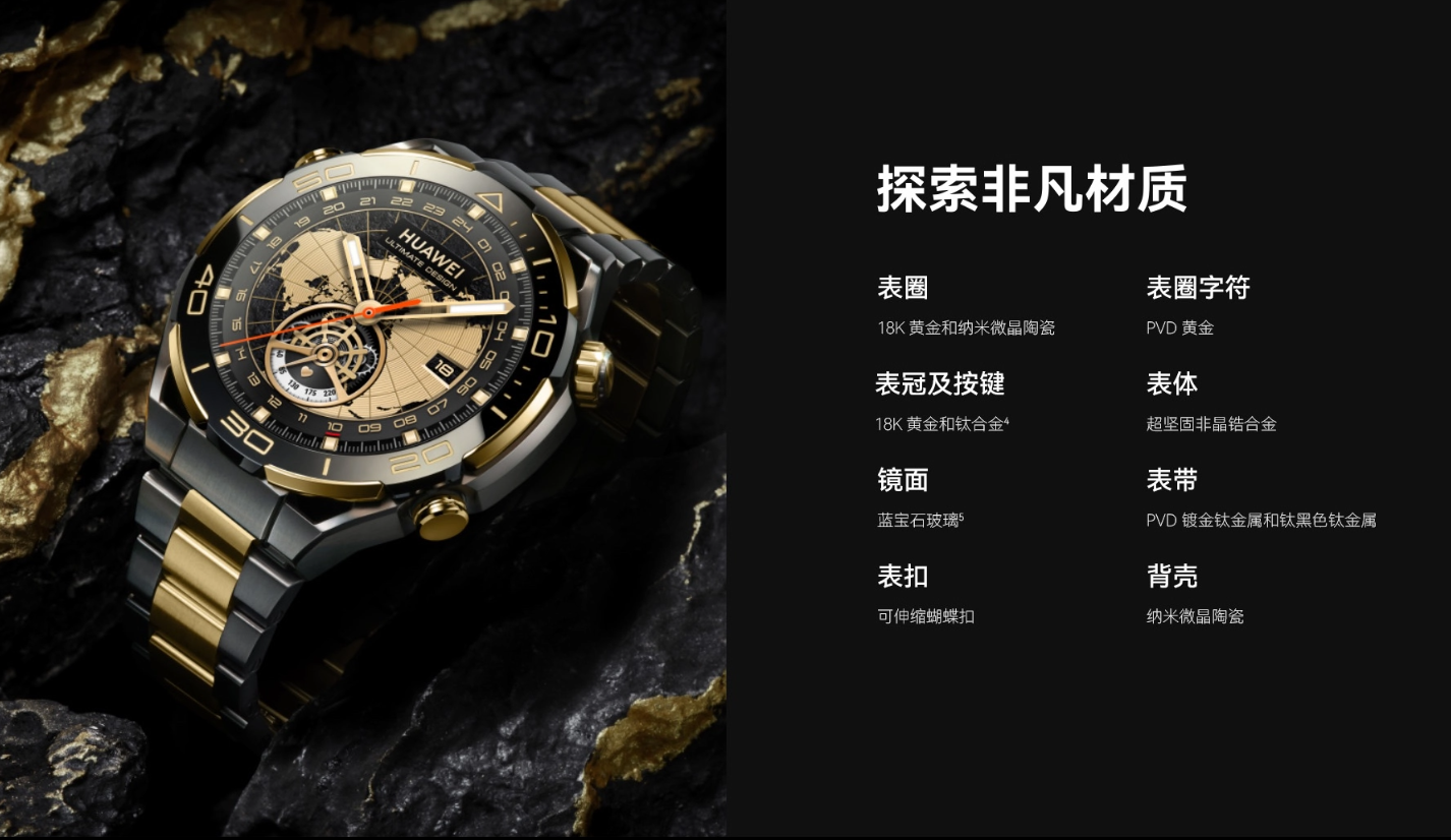 PG电子(中国)官方网站镶嵌18K金华为WATCH Ultimate Desig(图2)