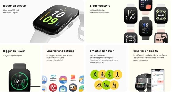 PG电子Amazfit Bip 5智能手表发布 支持蓝牙通话以及四颗卫星定位系统(图2)